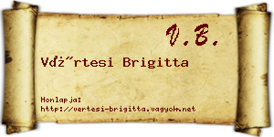 Vértesi Brigitta névjegykártya